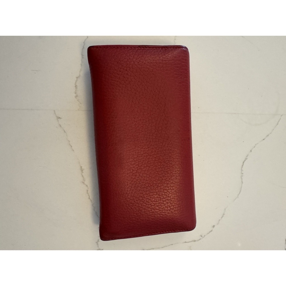 Red Gucci Leather Wallet - Snap Closure w/ Zipper Pocket Inside - Includes COA - Picture 3 of 5